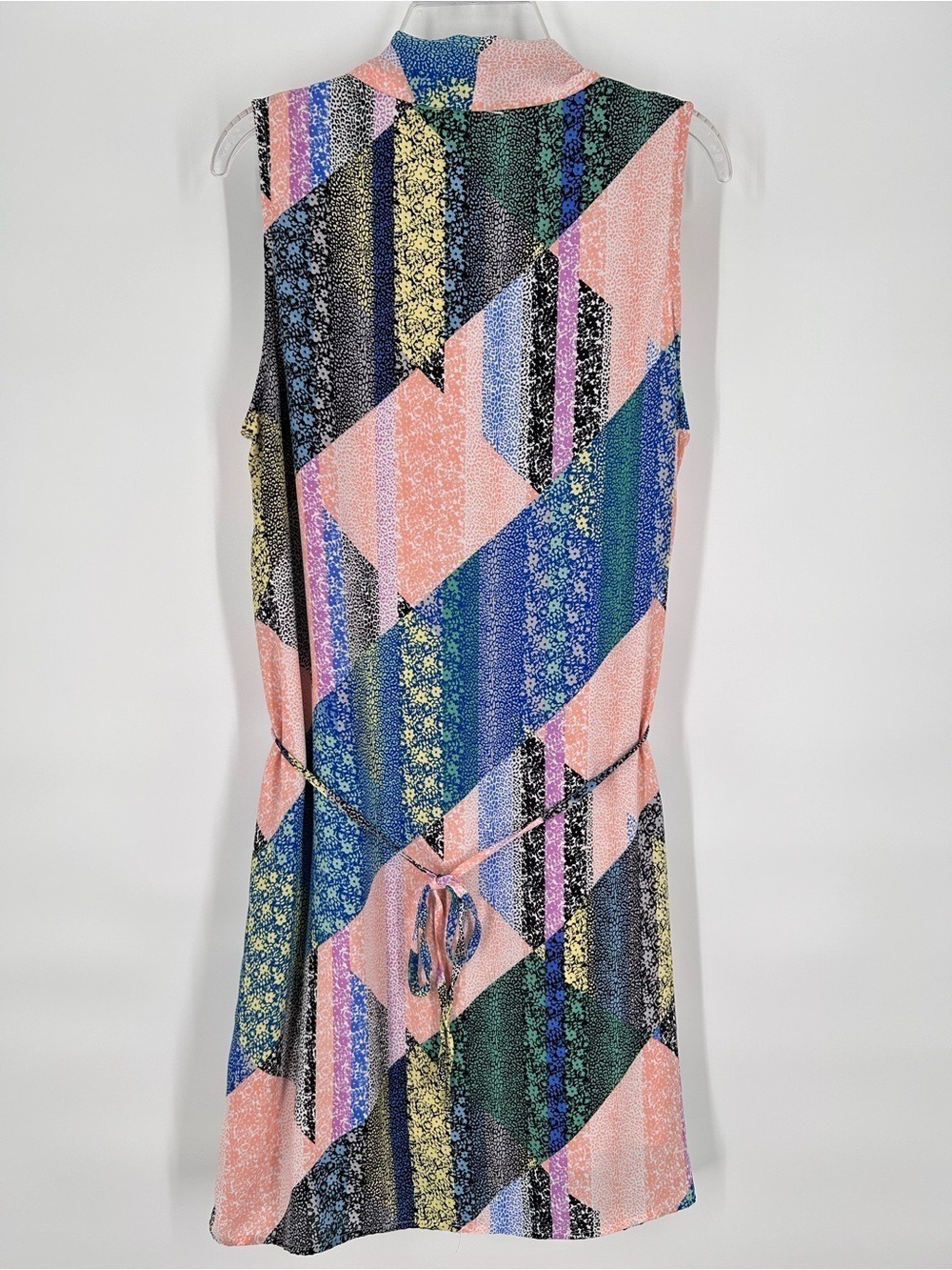 Bar III Floral Patchwork V-Neck Dress Large - Picture 7 of 13